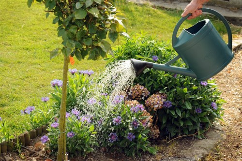 Professional turf fitting work in a local Merton property garden